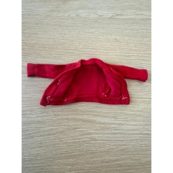 Vintage Barbie Francie Skipper Midge Red LS Sweater buttons clothes outfit top - Picture 3 of 4